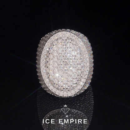 Iced Out 925 Silver Moissanite Ring