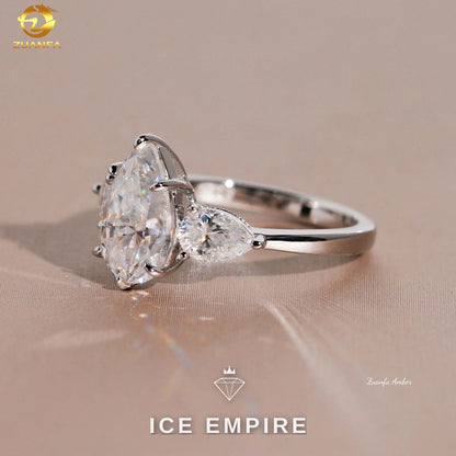Iced Out Gold Plated Moissanite Wedding Band