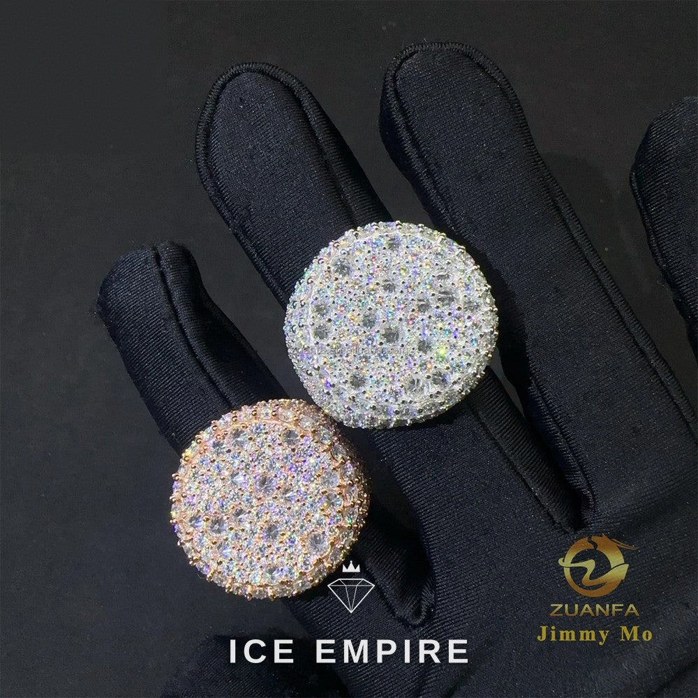 Iced Out 925 Silver Moissanite Ring