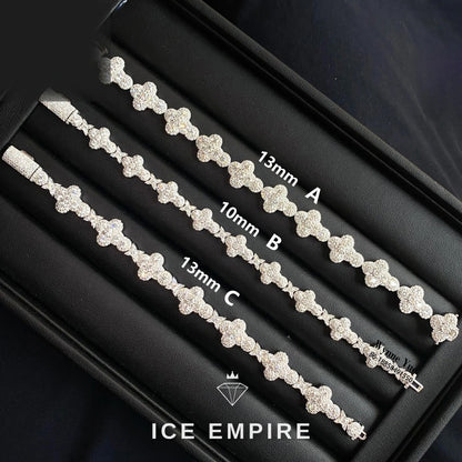 Iced Out 925 Silver Moissanite Cuban Chain