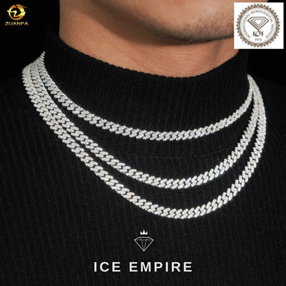 Iced Out Rose Gold Plated Lab Grown Diamond Cuban Chain