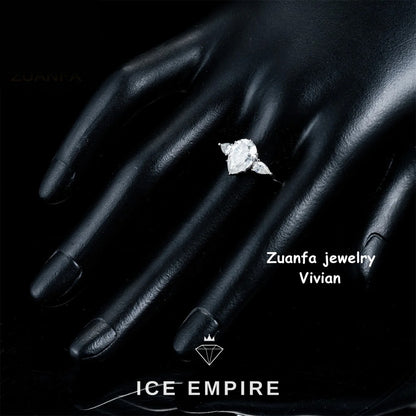 Iced Out 925 Silver Moissanite Ring