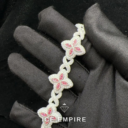 Iced Out Rose Gold Plated Moissanite Cuban Chain
