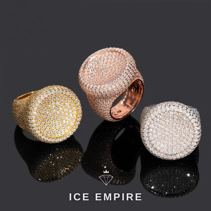 Iced Out Gold Plated Moissanite Ring