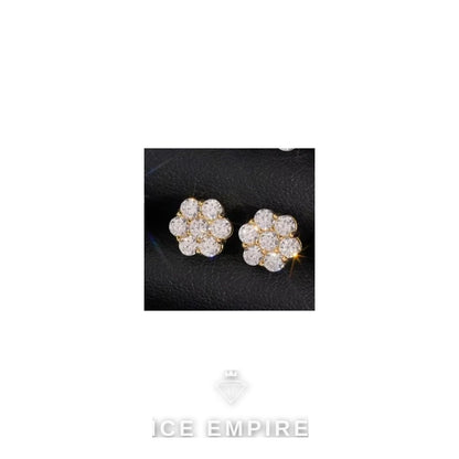 Iced Out 925 Silver Moissanite Earrings