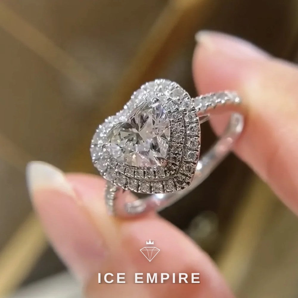 Iced Out 10K Gold Lab Grown Diamond Engagement Ring
