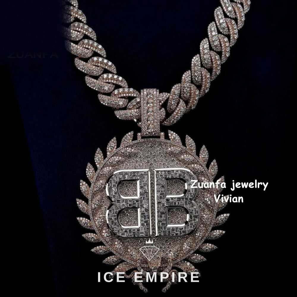 Iced Out 925 Silver Pendant