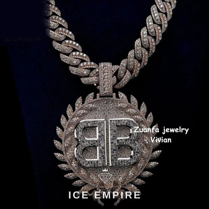 Iced Out 925 Silver Pendant