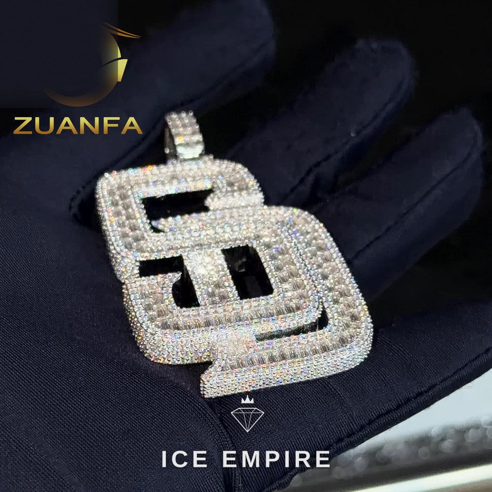 Iced Out Rose Gold Plated Moissanite Pendant