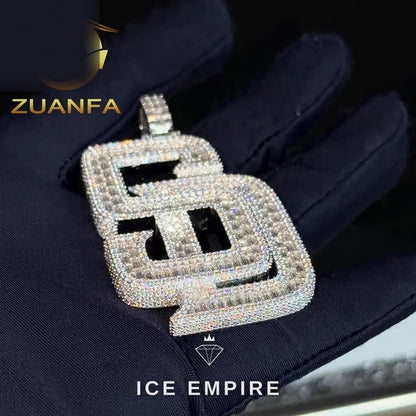 Iced Out Rose Gold Plated Moissanite Pendant