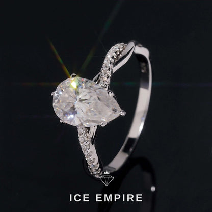 Iced Out Gold Plated Moissanite Wedding Band