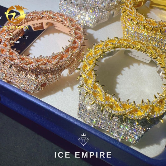 Iced Out 925 Silver Moissanite Watch