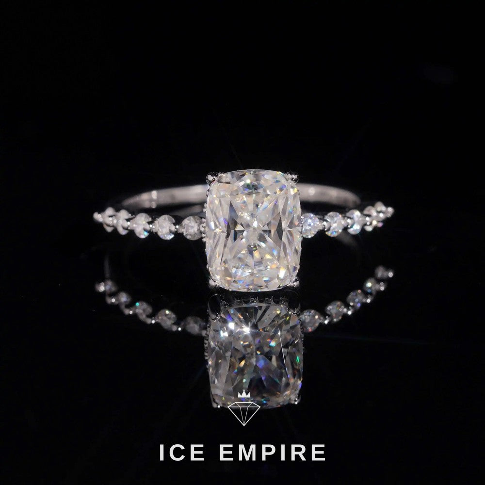 Iced Out Rose Gold Plated Moissanite Wedding Band