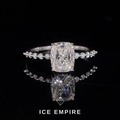 Iced Out Rose Gold Plated Moissanite Wedding Band