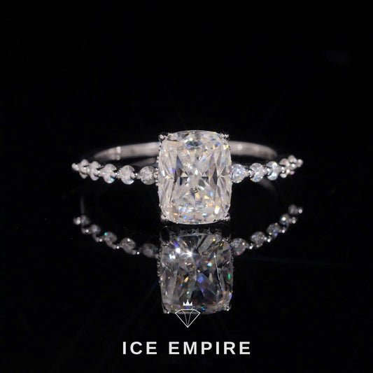 Iced Out Rose Gold Plated Moissanite Wedding Band