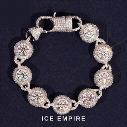 Iced Out 925 Silver Moissanite Cuban Chain