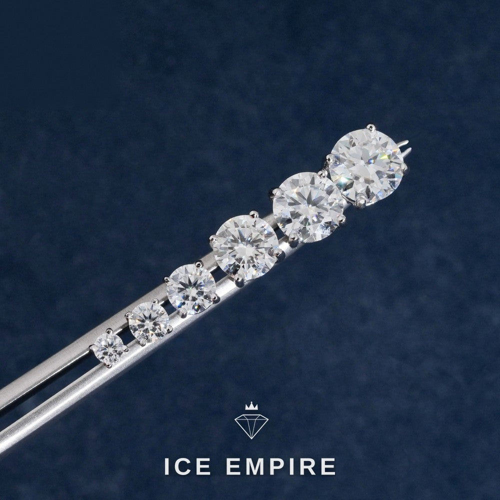 Iced Out Gold Plated Moissanite Stud Earrings