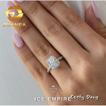 Iced Out 10K Gold Lab Grown Diamond Engagement Ring