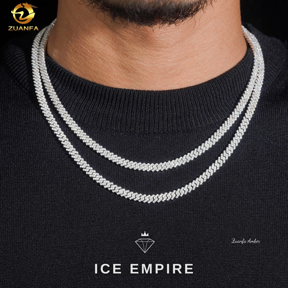 Iced Out 14K Gold Lab Grown Diamond Cuban Chain