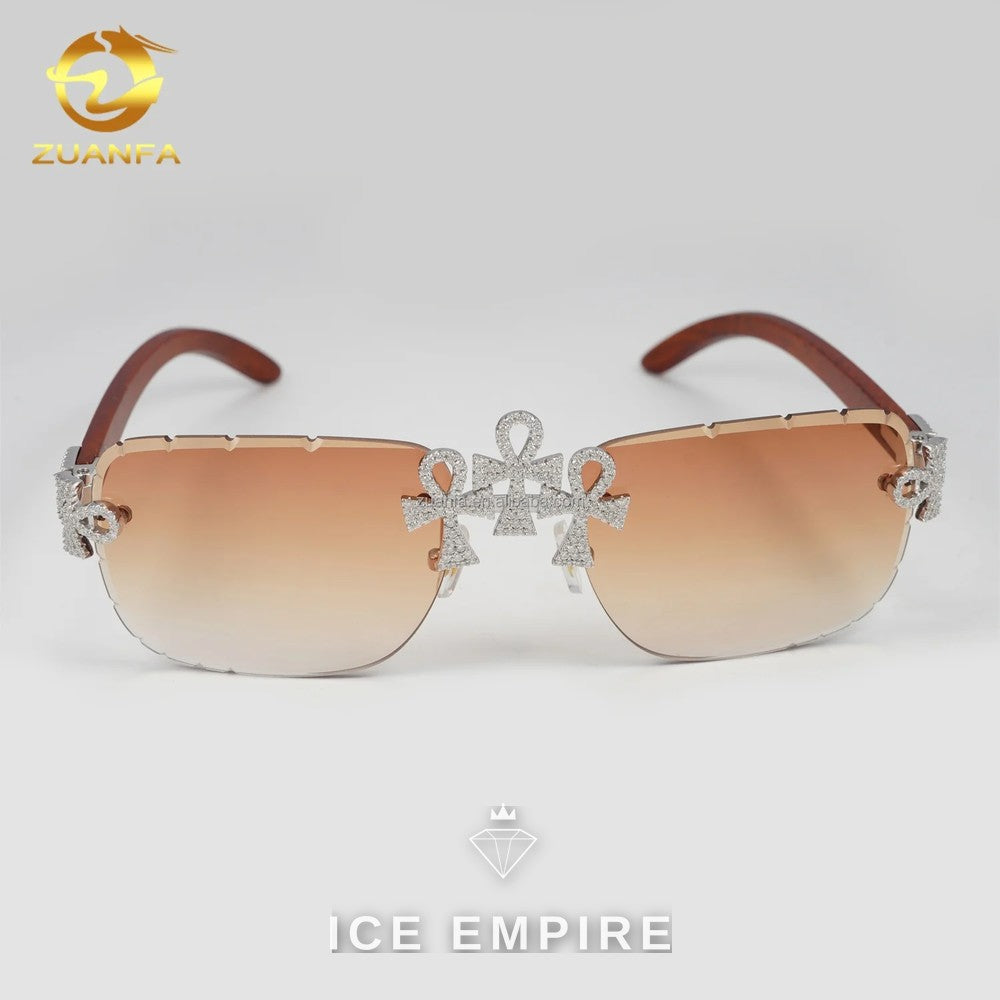 Iced Out 925 Silver Moissanite Glasses