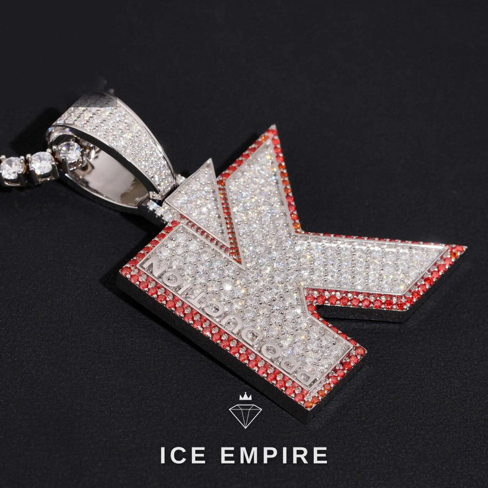 Iced Out Rose Gold Plated Moissanite Pendant