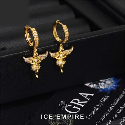 Iced Out 925 Silver Moissanite Earrings