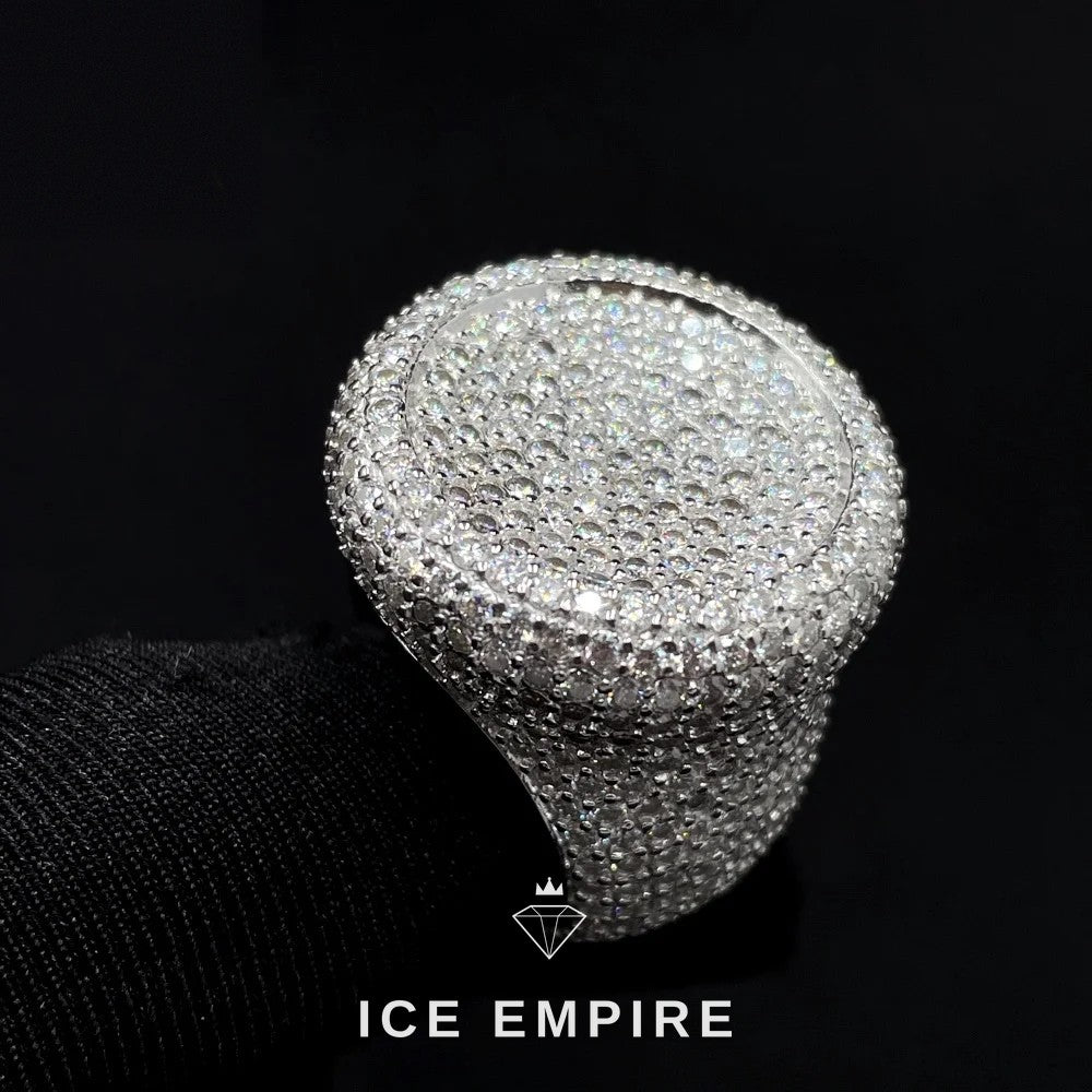 Iced Out Rose Gold Plated Moissanite Ring