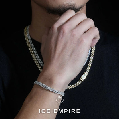 Iced Out Rose Gold Plated Moissanite Cuban Chain