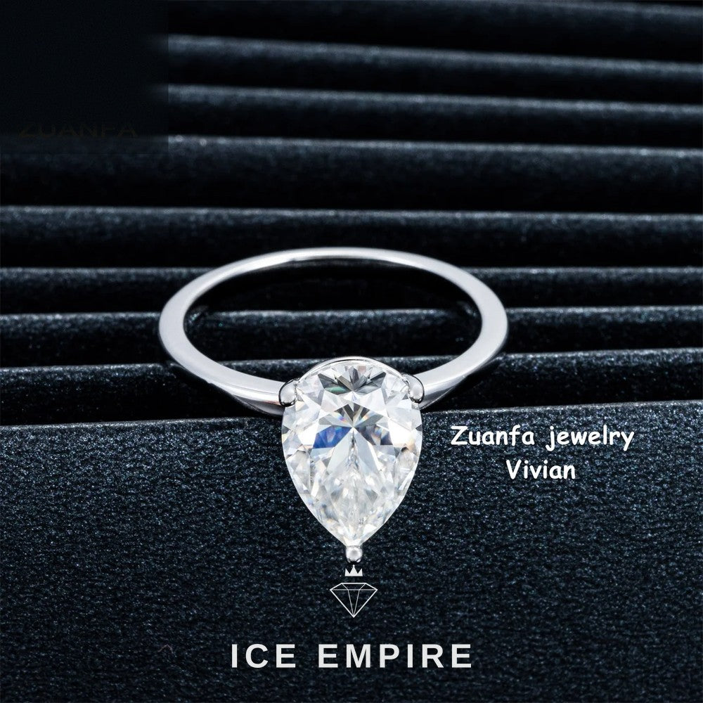 Iced Out 925 Silver Moissanite Ring