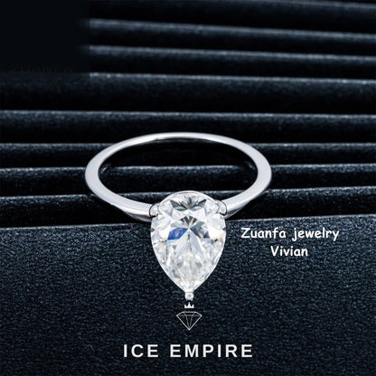 Iced Out 925 Silver Moissanite Ring