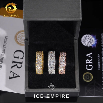 Iced Out Gold Plated Moissanite Ring