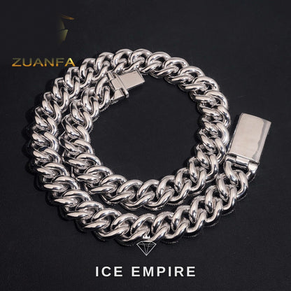 Iced Out Rose Gold Plated Moissanite Cuban Chain
