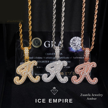 Iced Out Gold Plated Moissanite Pendant