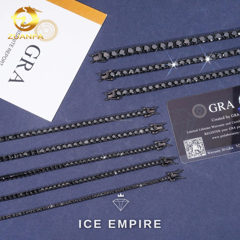 Iced Out 925 Silver Moissanite Cuban Chain