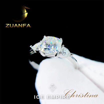 Iced Out Gold Plated Moissanite Wedding Band