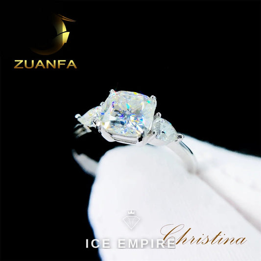 Iced Out Gold Plated Moissanite Wedding Band