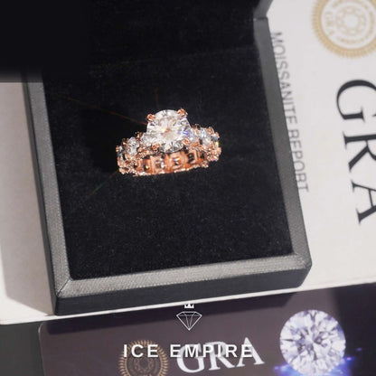 Iced Out 925 Silver Moissanite Ring