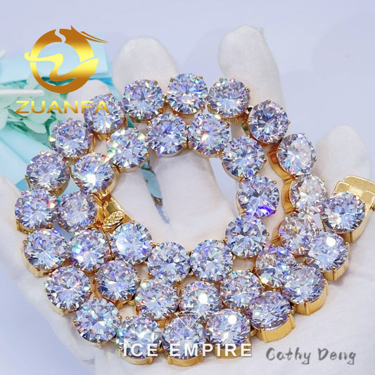 Iced Out Gold Plated Moissanite Cuban Chain