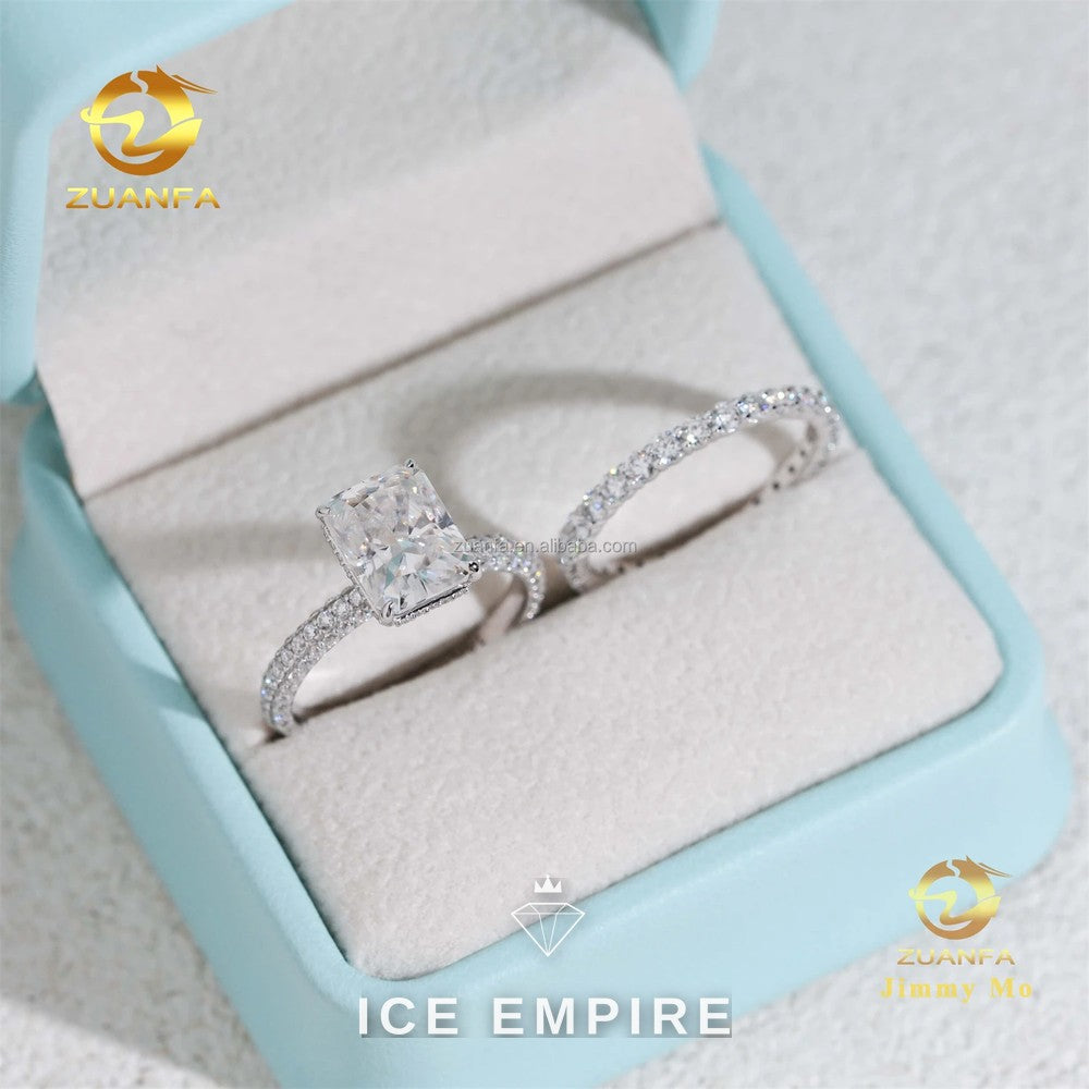 Iced Out 14K Gold Lab Grown Diamond Engagement Ring