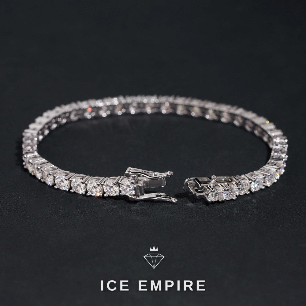 Iced Out 925 Silver Lab Grown Diamond Tennis Bracelet
