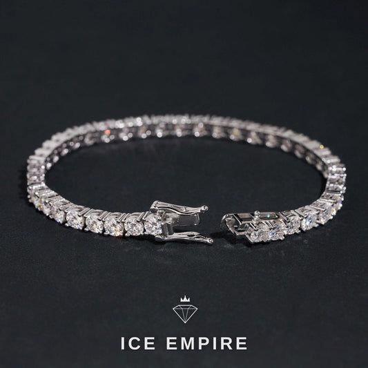 Iced Out 925 Silver Lab Grown Diamond Tennis Bracelet