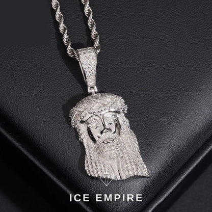 Iced Out 14K Gold Moissanite Pendant