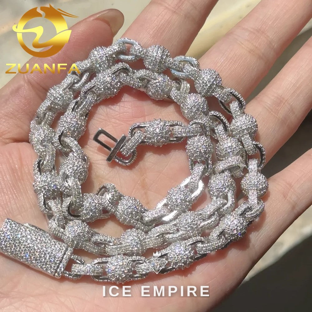 Iced Out Rose Gold Plated Moissanite Cuban Chain