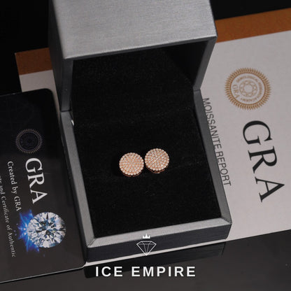 Iced Out 925 Silver Moissanite Earrings
