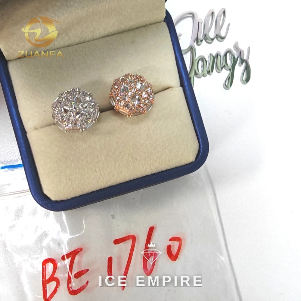 Iced Out Baguette 925 Silver Moissanite Earrings