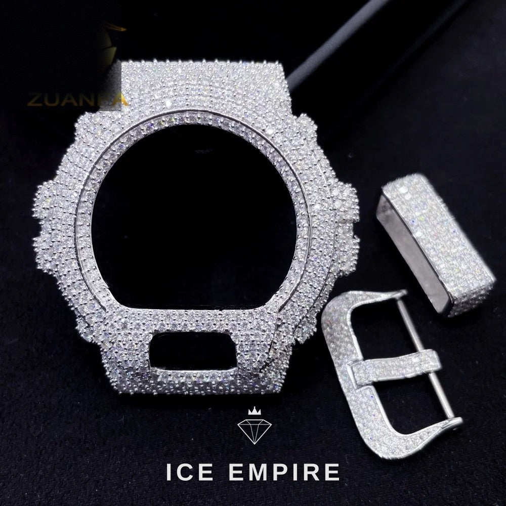 Iced Out 925 Silver Moissanite Watch