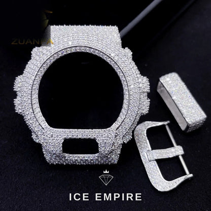 Iced Out 925 Silver Moissanite Watch