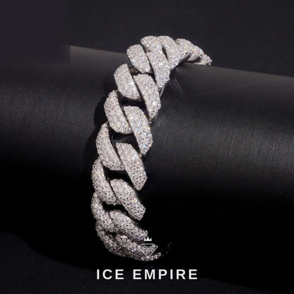 Iced Out Rose Gold Plated Moissanite Cuban Chain