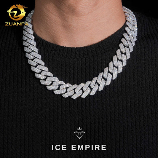 Iced Out Rose Gold Plated Moissanite Cuban Chain