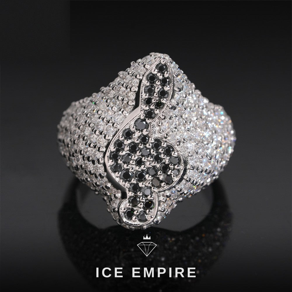 Iced Out Baguette Rose Gold Plated Moissanite Ring